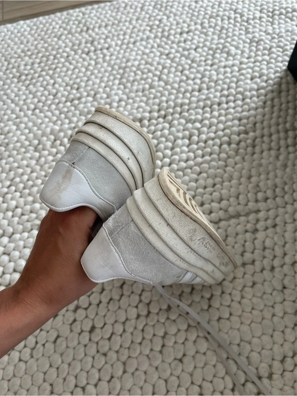 Adidas Grey White Gazelle Classic Sneaker